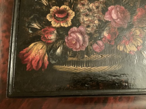 Tableaux et dessins Tableaux XVIIe siècle - Panier de fleurs - Atelier de Juan de Arellano. (1614-1676)