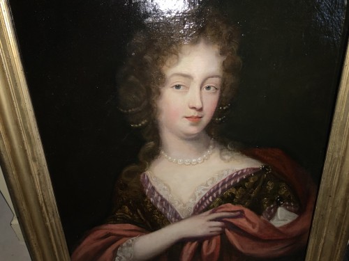 Portrait dit de Louise de Lavallière, entourage de Pierre Mignard 1612- 1695 - Tableaux et dessins Style Louis XIV