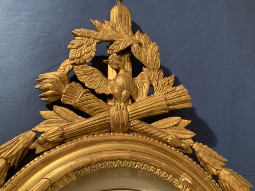 Baromètre Louis XVI en bois doré - Danièle Fontaine Antiquaire