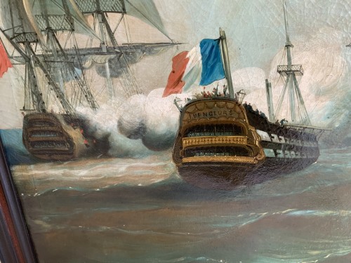 Louis-Philippe - Bataille Navale, Le Vengeur au combat - Attribué à Ferdinand Victor Perrot 1808-1841