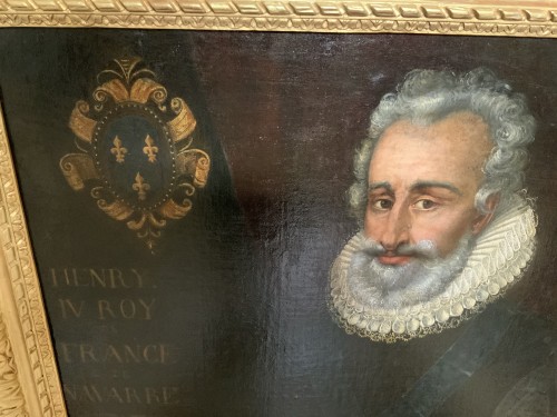 Tableaux et dessins Tableaux XVIIe siècle - Portrait d’Henry IV Roy de France et de Navarre - Atelier de Frans Pourbus !1553-1622)