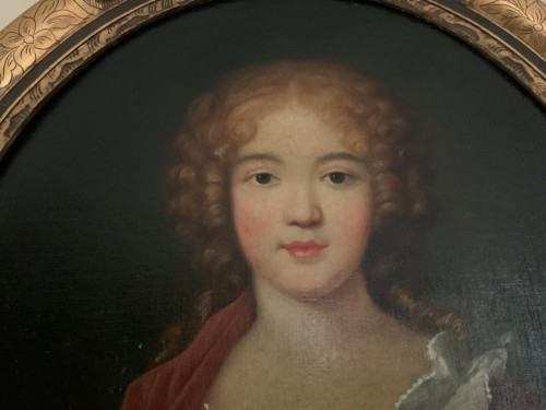 XVIIe siècle - Portrait présumé de Marie Anne de Bourbon dite Mademoiselle de Blois, fin XVIIe 