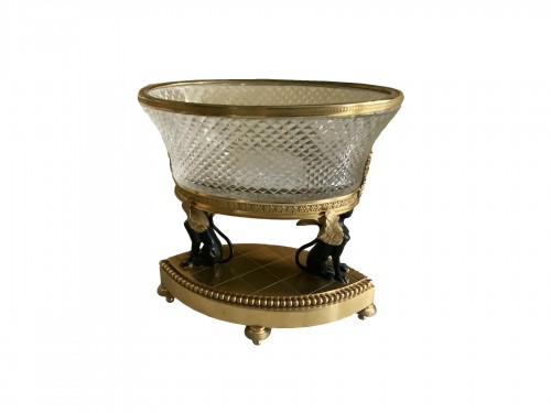 Gilt bronze and crystal centerpiece