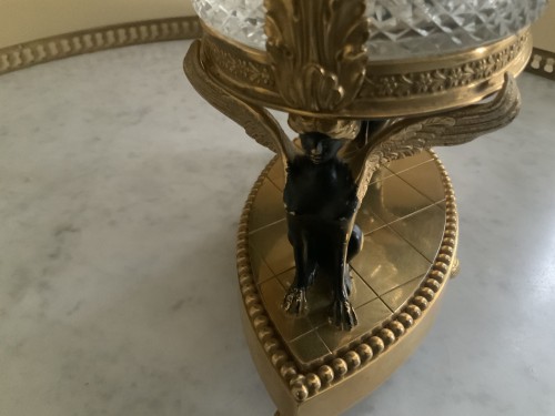 Gilt bronze and crystal centerpiece - 