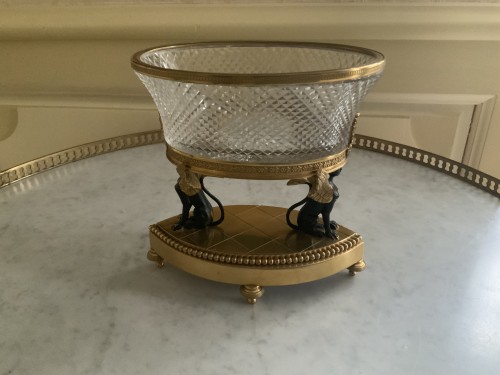Napoléon III - Gilt bronze and crystal centerpiece
