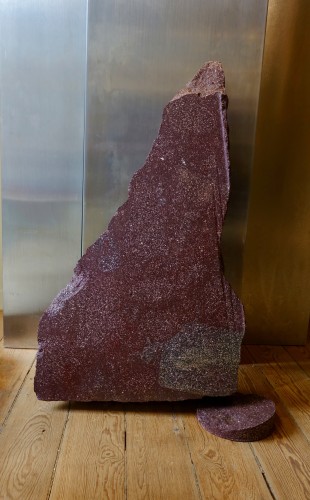Très grand fragment de porphyre Impériale rouge d'Egypte - 