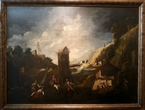 Antiquités - Paysage marin avec ruines - Antonio Travi called Le Sestri (1608 -1665)