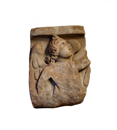 Fragment romain en marbre représentant Eros - III siècle après J.C