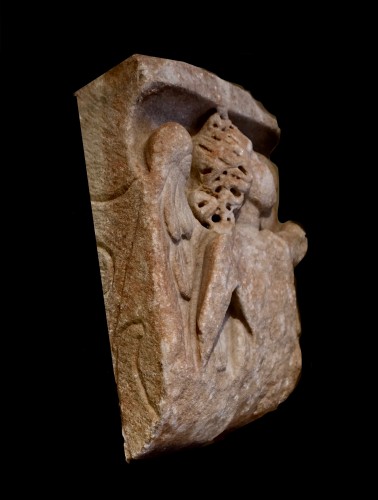 Ancient Art  - Roman marble relief depicting Eros - 3rd century A.D