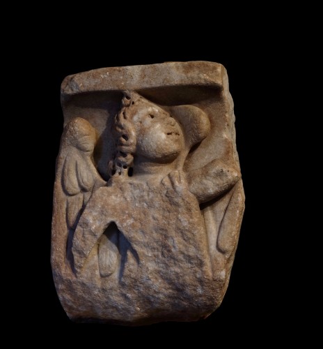 Roman marble relief depicting Eros - 3rd century A.D - 