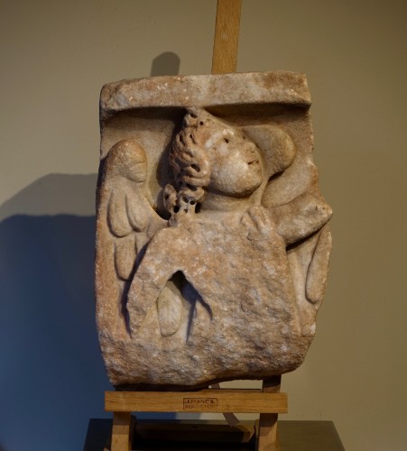 BC to 10th century - Roman marble relief depicting Eros - 3rd century A.D
