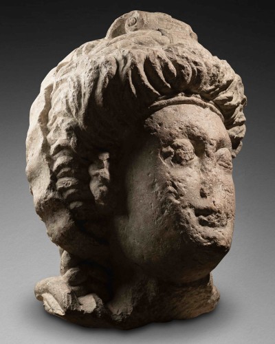 Tête monumentale - Provinces Orientales de l'Empire Romain - Sculpture Style 