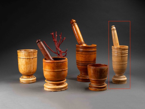 Collections Instruments scientifiques - Grand mortier d'apothicaire en ivoire - Allemagne XVIIe siècle