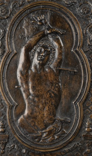 Art sacré, objets religieux  - Saint Sebastien d’après Guido Reni - Rome XVIIe siècle