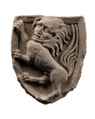 Manticore inscrite dans un blason, Allemagne XVIe siècle