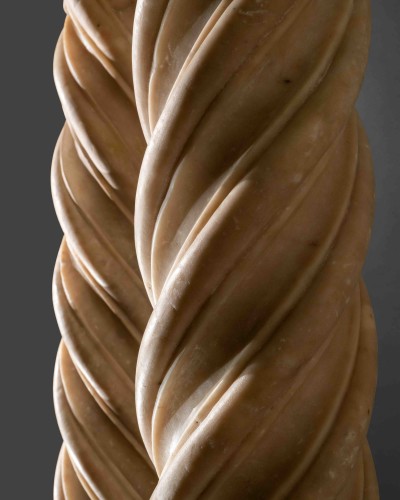 Pair of Spiral-Twist Columns - Tuscany around 1340-60 - Architectural & Garden Style Middle age