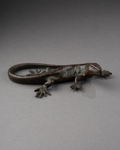 Curiosities  - Bronze salamander  - Italy 18th century