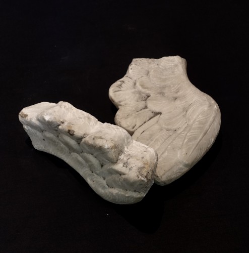 18th century - Pair of Marble Wings, Italy 18th century