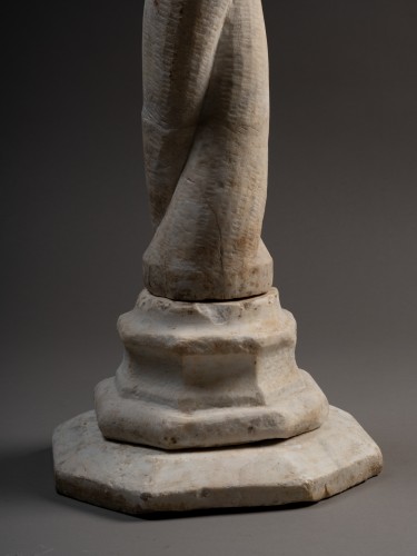 Colonne torse de cloître à chapiteau à crochets - Italie, XIVe siècle - Dei Bardi Art