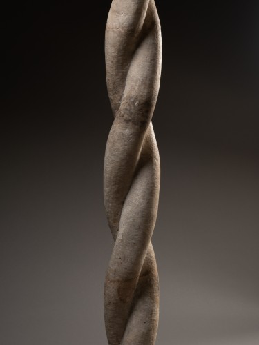 Twisted Cloister Column with Crocket Capital - Italy 14th Century - Middle age