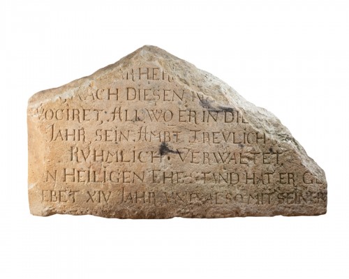 Fragment d'épitaphe germanique, fin du XVIe siècle
