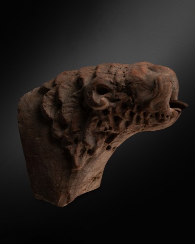 Lion protome-Architectural fragment from a fountain - Italy, 12th century - 