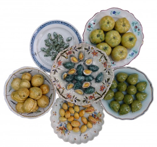 Collection of six trompe l’oeil plates - XVIII century