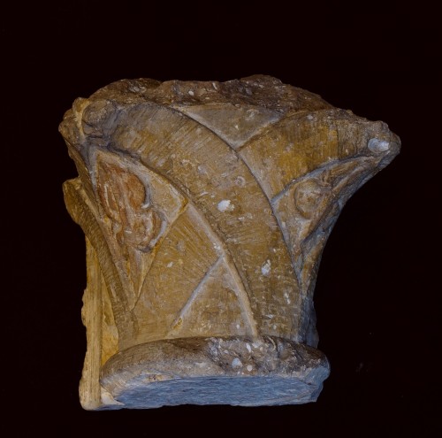 Sculpture  - Limestone capital - France, Second half of 12th century