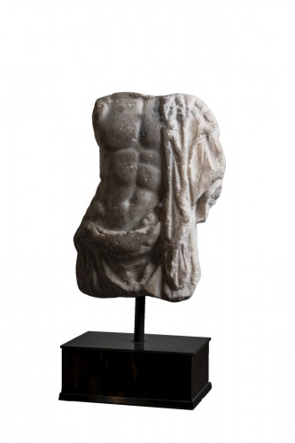 Torse en marbre d’Esculape - Art romain, vers le II siècle après J.-C.
