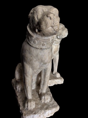 Paire de chien molosses - Venise, fin du XVe début du XVIe siècle - Sculpture Style Renaissance