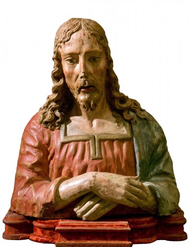 Terracotta bust of Christ as The Redeemer - Late 15th century