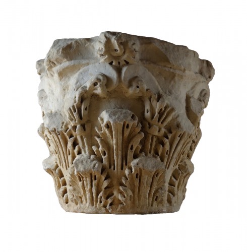 Chapiteau corinthien en marbre - Époque romaine, I siècle ap. J-C