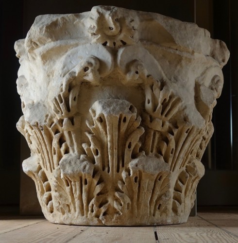 Avant JC au Xe siècle - Chapiteau corinthien en marbre - Époque romaine, I siècle ap. J-C
