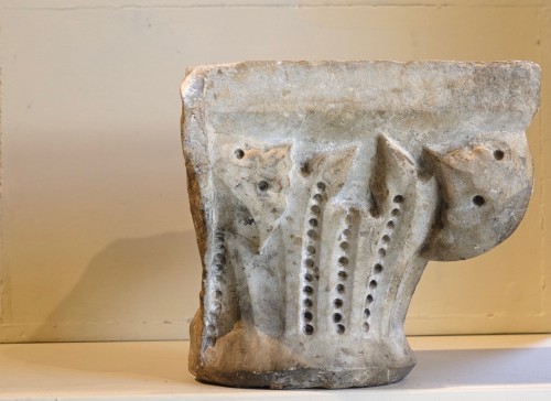 Small marble capital - Tuscany, XIV century - Sculpture Style Middle age