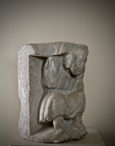 Telamon - Italie du Nord fin XIIe début XIIIe siècle - Sculpture Style Moyen Âge