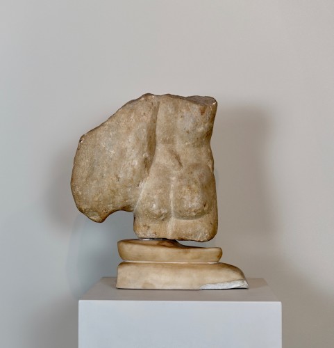 Sculpture Sculpture en Marbre - Torse de satyre en marbre - Art Romain, II siècle