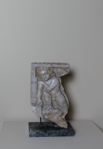 Ancient Art  - Roman marble relief fragment of an Angel - 3rd century AD 