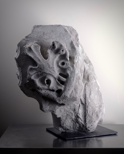 Sculpture  - Architectural fragment with a grotesque face - French, 15th century