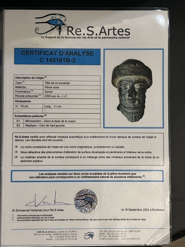 Tête Mésopotamienne en basalte - 