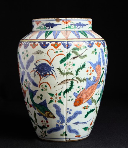 Rare grand vase Chinois période Jiajing dynastie Ming 1522-1566 - Arts d