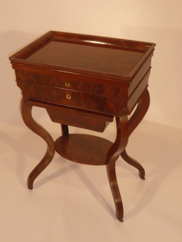 19thc. mahogany sewing box - Furniture Style Restauration - Charles X