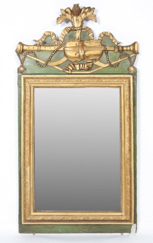 Miroir en bois doré et laque début XIXe siècle