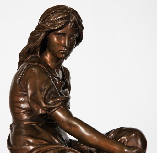 Sculpture Sculpture en Bronze - Mignon - Eugène-Antoine Aizelin (1821-1902) , Fonte Barbedienne