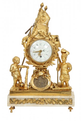 Pendule Louis XVI "Aux enfants guerriers"