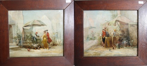 Ensemble de deux" scenes champetres"