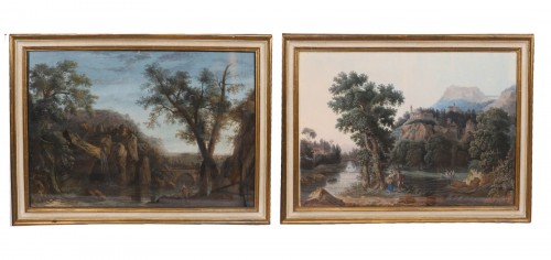 Pair of Italian gouaches - Jean-Baptiste POURCELLY (act. 1791-1802)