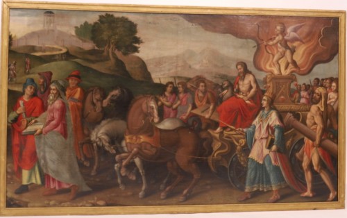 Le triomphe de l'amour - XVIIe sièclle, suiveur de maerten van heemskerc - Tableaux et dessins Style 