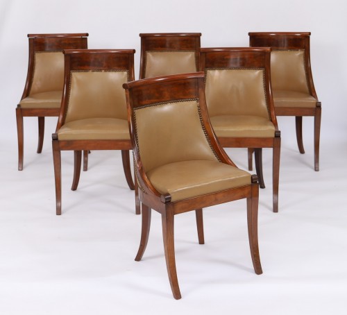 Ensemble de 6 chaises Gondoles - Sièges Style Directoire