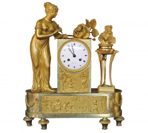Empire Clock &quot;Birth of the Duke of Bordeaux&quot;.