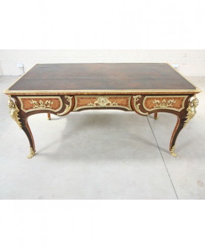 19th century - Inlaid double-sided Bureau plat